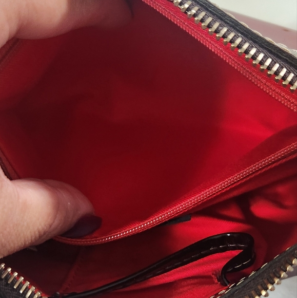 Dooney & Bourke Patent Leather Red Mini Top Zip Bag - Picture 10 of 16